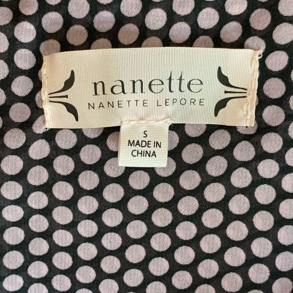 Antro NANETTE LEPORE Black Violet  Button Down Top - Picture 6 of 7